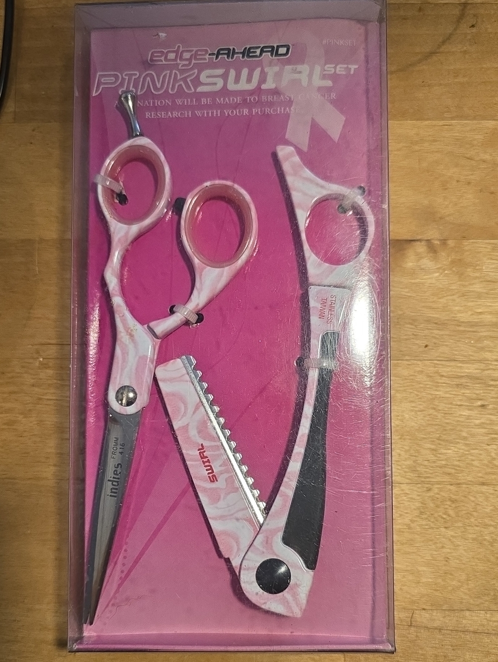 Pink Swirl Hair Cutting & Thinning Shear Set